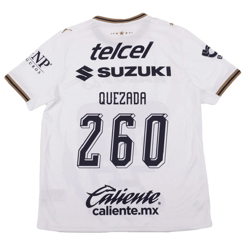 Danxen Criança Camisola Héctor Quezada #260 Branco Preto Marrom Alternativa 2026/27 Camisa Brasil