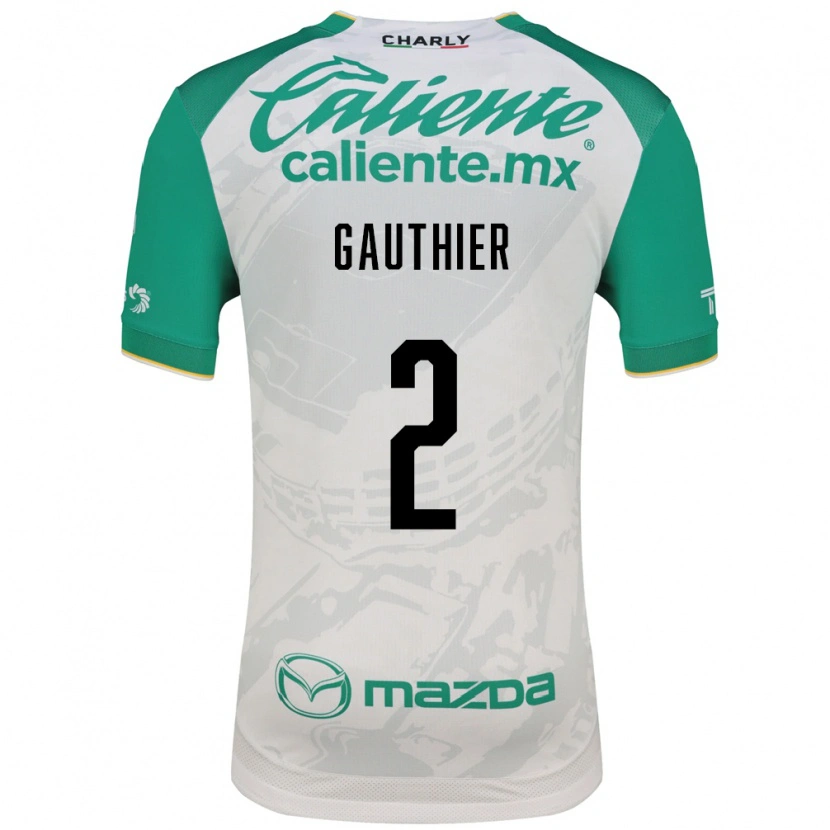 Danxen Criança Camisola Valentín Gauthier #2 Verde Claro Branco Alternativa 2026/27 Camisa Brasil