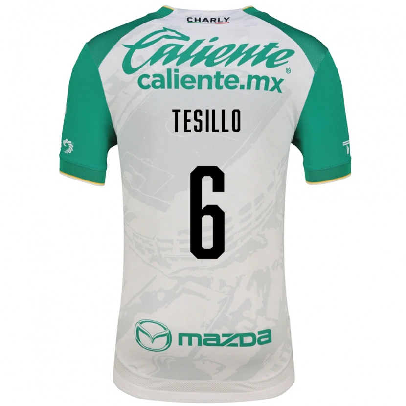 Danxen Criança Camisola William Tesillo #6 Verde Claro Branco Alternativa 2026/27 Camisa Brasil