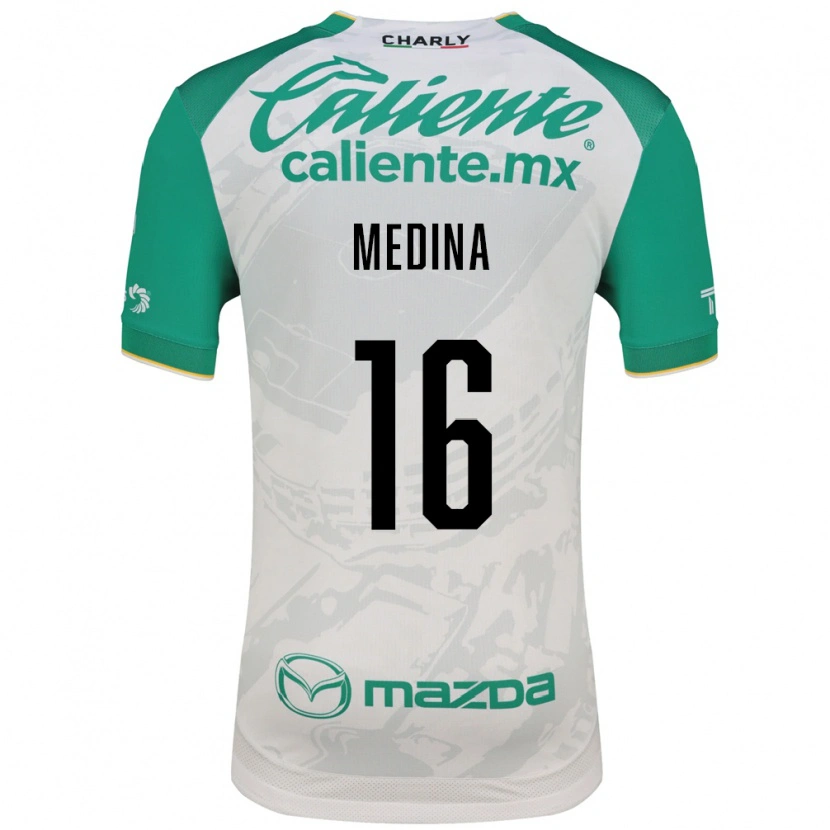 Danxen Criança Camisola Alan Medina #16 Verde Claro Branco Alternativa 2026/27 Camisa Brasil