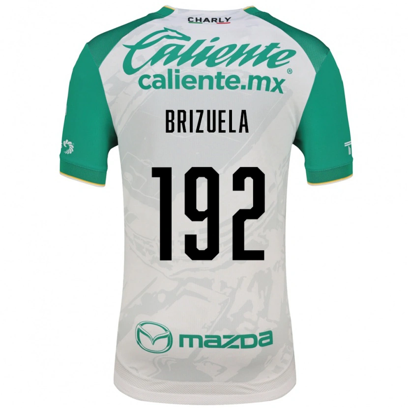 Danxen Criança Camisola Juan Brizuela #192 Verde Claro Branco Alternativa 2026/27 Camisa Brasil