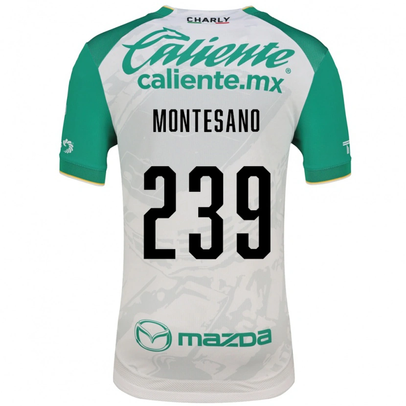 Danxen Criança Camisola Jesús Montesano #239 Verde Claro Branco Alternativa 2026/27 Camisa Brasil