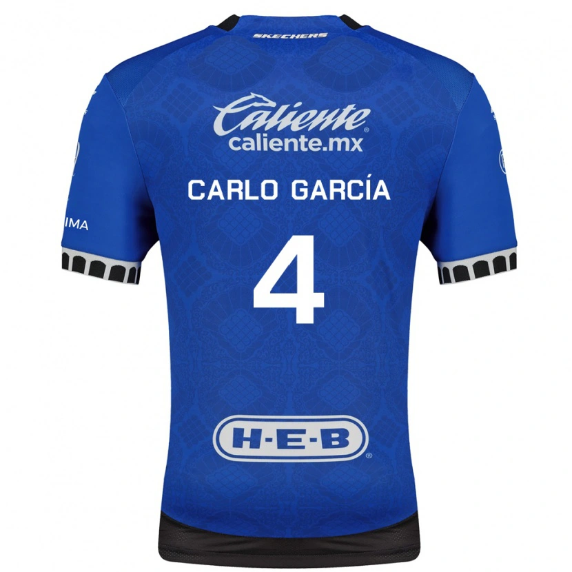 Danxen Criança Camisola Carlo García #4 Azul Real Branco Preto Alternativa 2026/27 Camisa Brasil