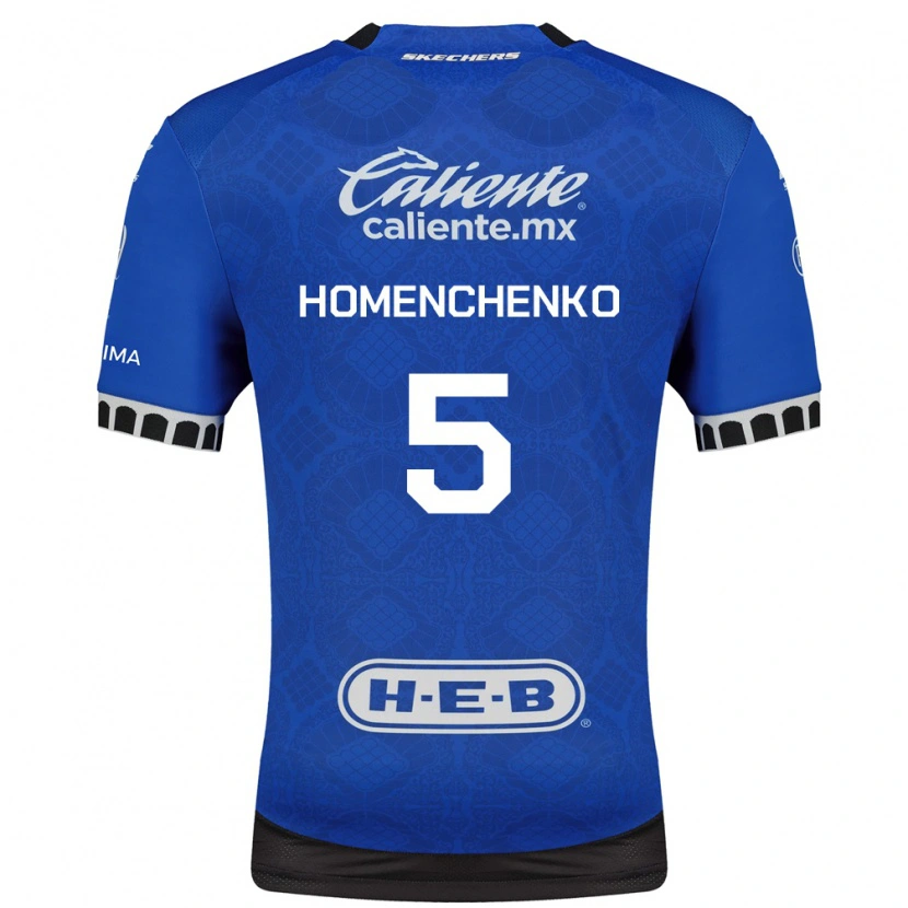 Danxen Criança Camisola Santiago Homenchenko #5 Azul Real Branco Preto Alternativa 2026/27 Camisa Brasil