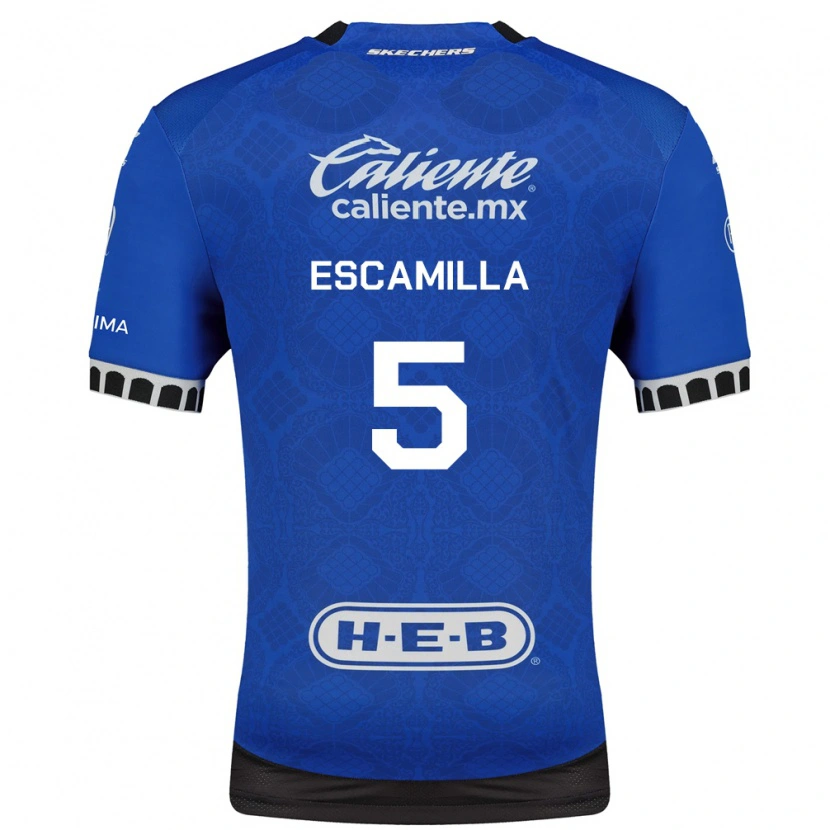 Danxen Criança Camisola Kevin Escamilla #5 Azul Real Branco Preto Alternativa 2026/27 Camisa Brasil