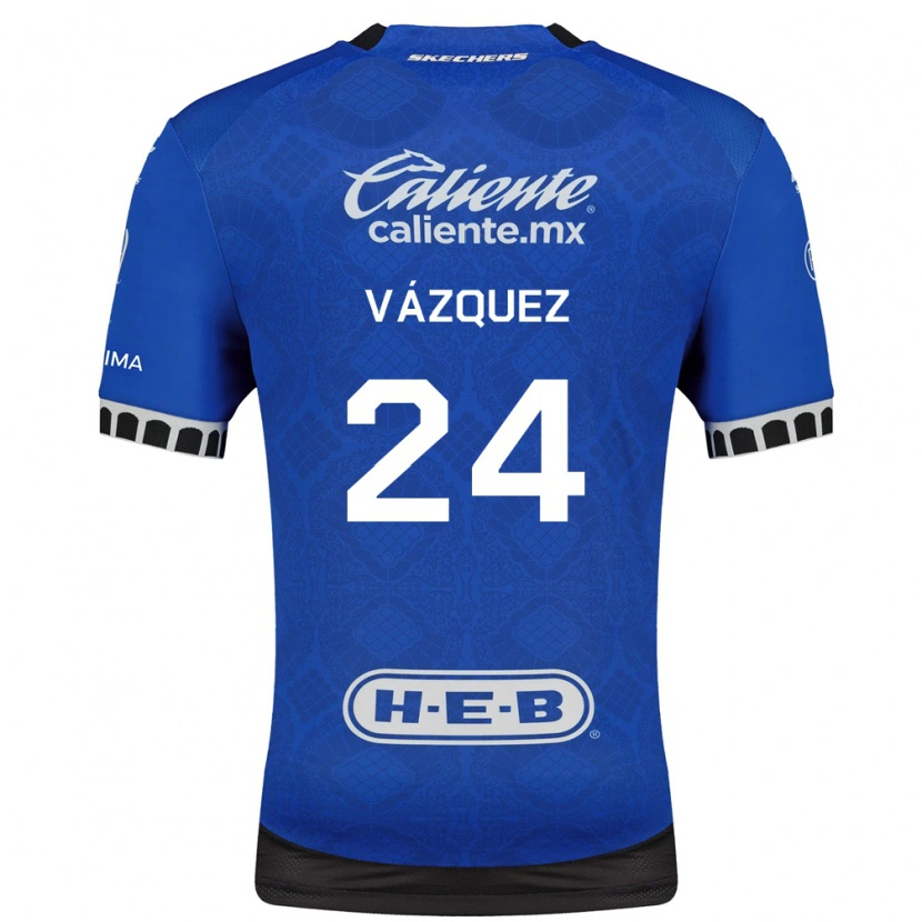 Danxen Criança Camisola Brayton Vázquez #24 Azul Real Branco Preto Alternativa 2026/27 Camisa Brasil