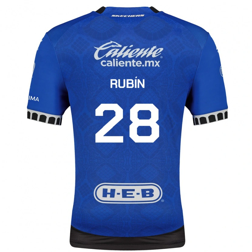 Danxen Criança Camisola Rubio Rubín #28 Azul Real Branco Preto Alternativa 2026/27 Camisa Brasil