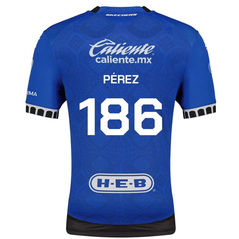 Danxen Criança Camisola José Pérez #186 Azul Real Branco Preto Alternativa 2026/27 Camisa Brasil