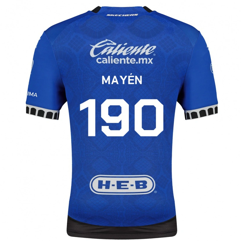 Danxen Criança Camisola Eduardo Mayén #190 Azul Real Branco Preto Alternativa 2026/27 Camisa Brasil