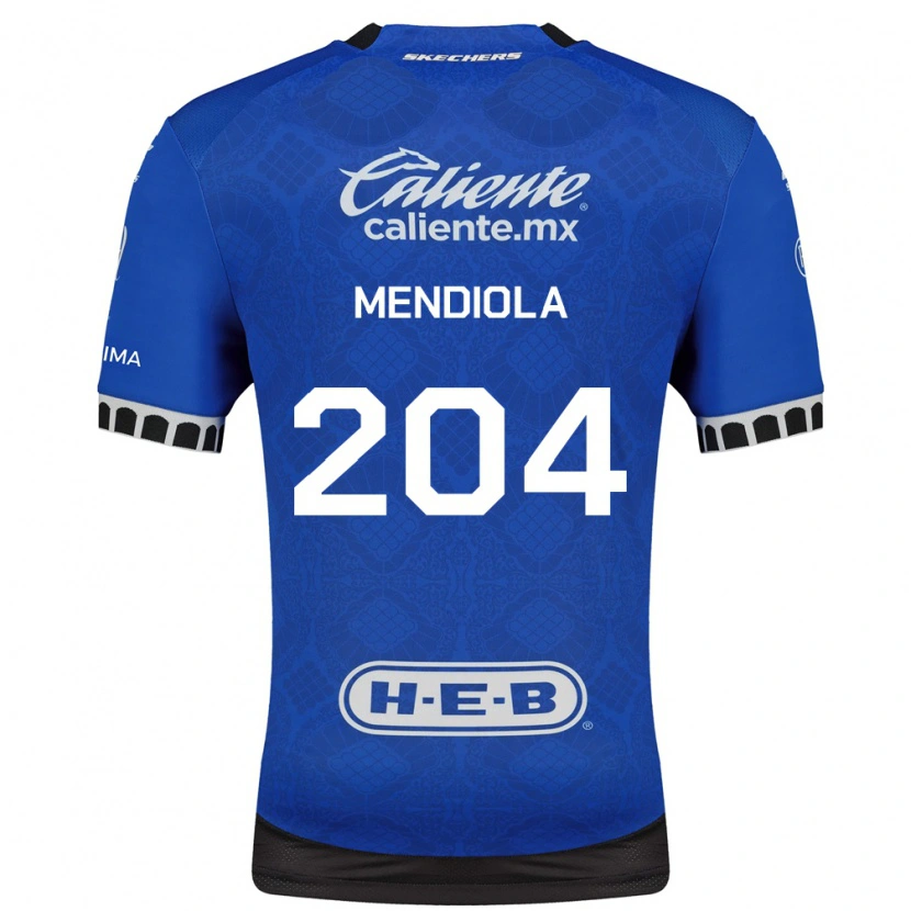 Danxen Criança Camisola Carlos Mendiola #204 Azul Real Branco Preto Alternativa 2026/27 Camisa Brasil