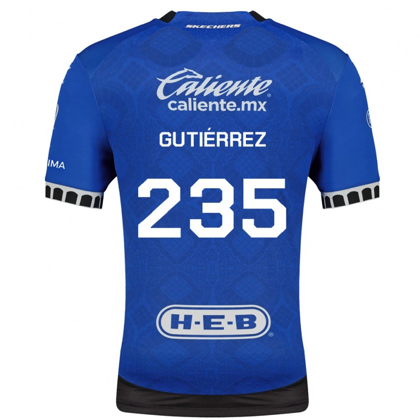 Danxen Criança Camisola Luis Gutiérrez #235 Azul Real Branco Preto Alternativa 2026/27 Camisa Brasil