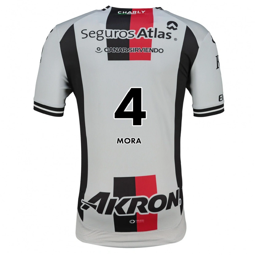 Danxen Criança Camisola Adrián Mora #4 Branco Vermelho Preto Alternativa 2026/27 Camisa Brasil