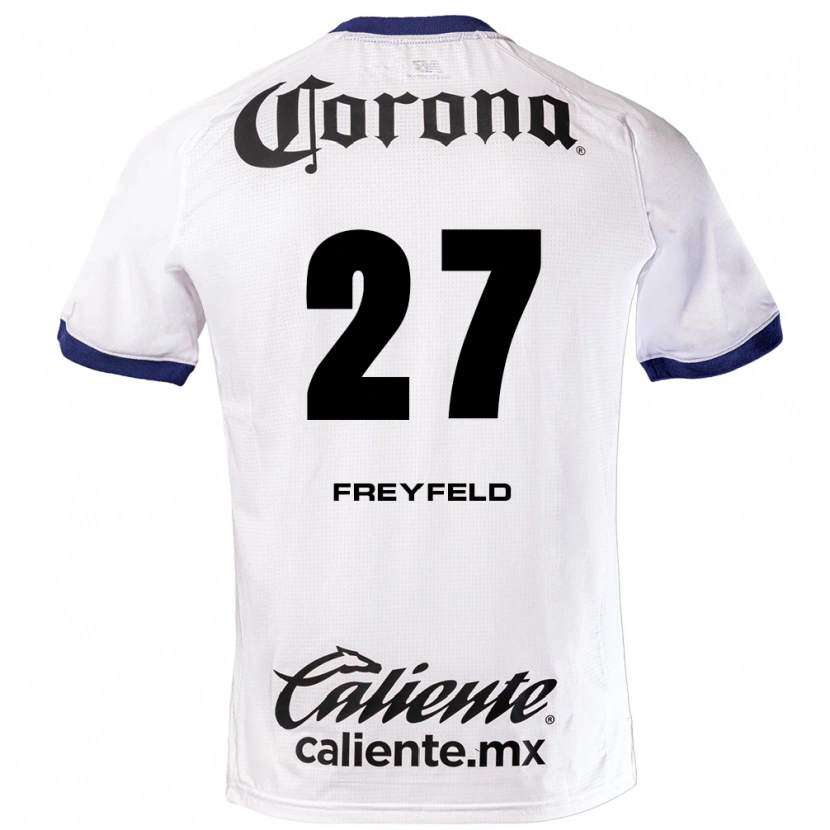 Danxen Criança Camisola Emiliano Freyfeld #27 Branco Azul Preto Alternativa 2026/27 Camisa Brasil