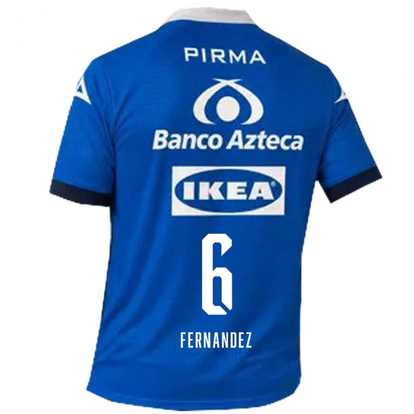 Danxen Criança Camisola Liliana Fernández #6 Azul Branco Alternativa 2026/27 Camisa Brasil
