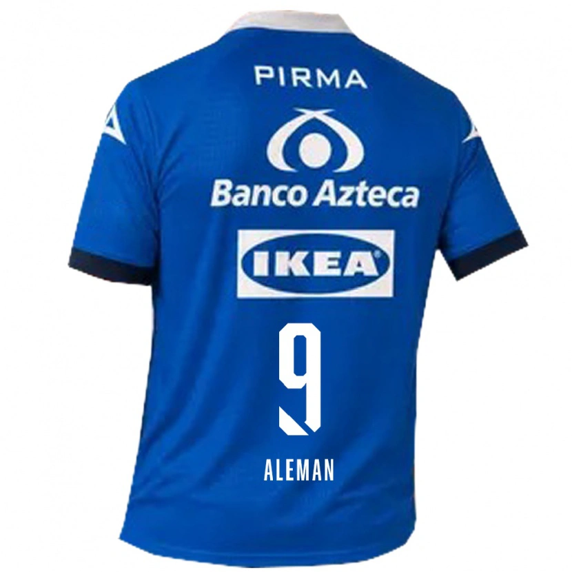 Danxen Criança Camisola Nelly Alemán #9 Azul Branco Alternativa 2026/27 Camisa Brasil