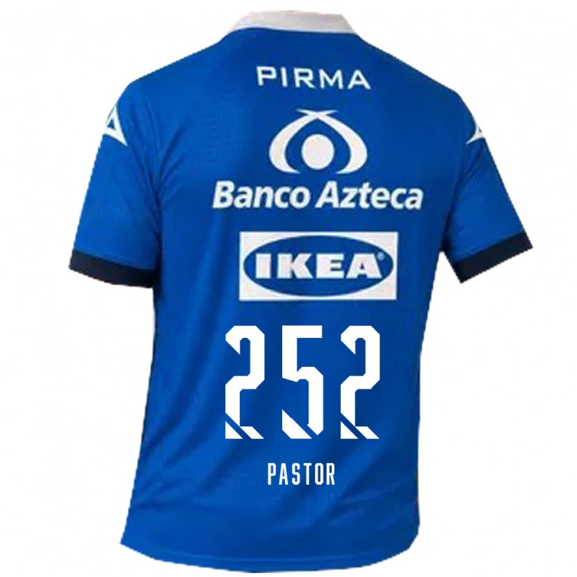Danxen Criança Camisola Oliver Pastor #252 Azul Branco Alternativa 2026/27 Camisa Brasil