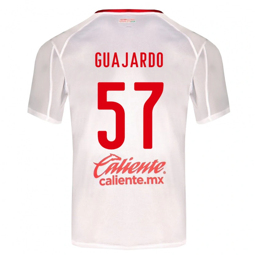 Danxen Criança Camisola Dylan Guajardo #57 Branco Verde Vermelho Alternativa 2026/27 Camisa Brasil