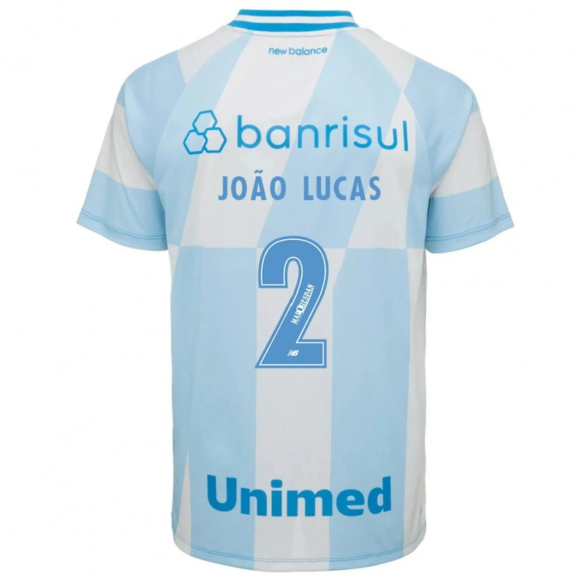 Danxen Criança Camisola João Lucas #2 Azul Claro Branco Alternativa 2026/27 Camisa Brasil