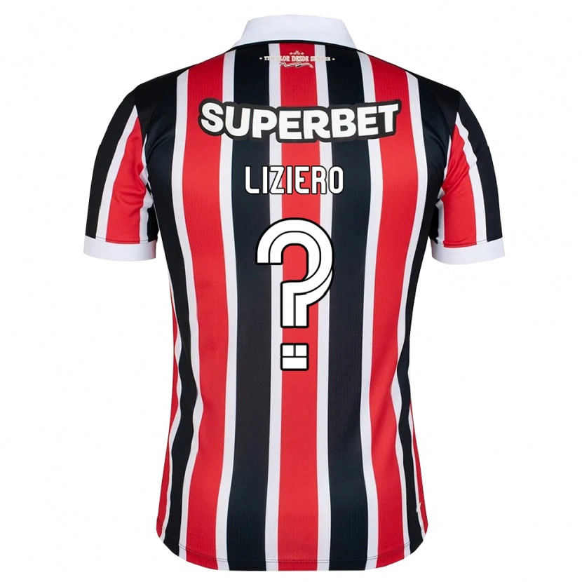 Danxen Criança Camisola Liziero #0 Vermelho Branco Preto Alternativa 2026/27 Camisa Brasil