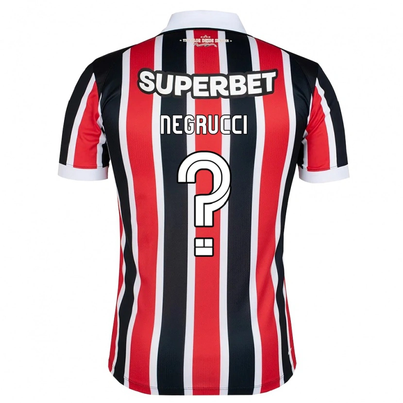 Danxen Criança Camisola Felipe Negrucci #0 Vermelho Branco Preto Alternativa 2026/27 Camisa Brasil