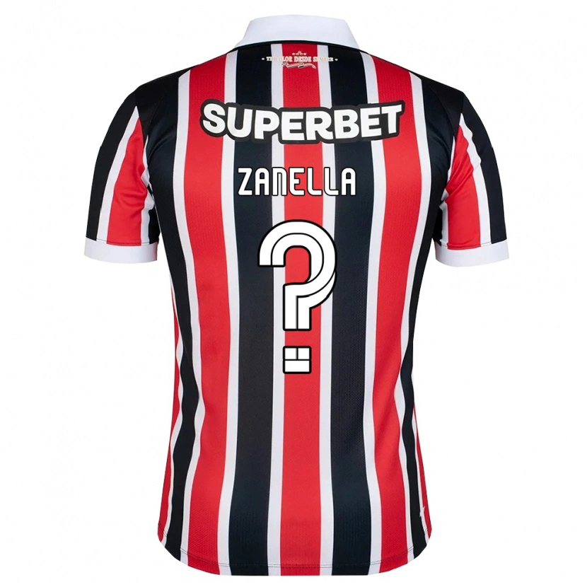 Danxen Criança Camisola Matheus Zanella #0 Vermelho Branco Preto Alternativa 2026/27 Camisa Brasil