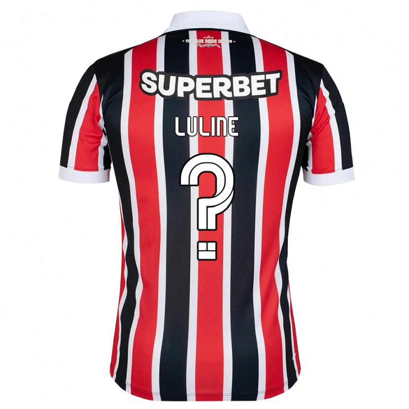 Danxen Criança Camisola Jonathan Luline #0 Vermelho Branco Preto Alternativa 2026/27 Camisa Brasil