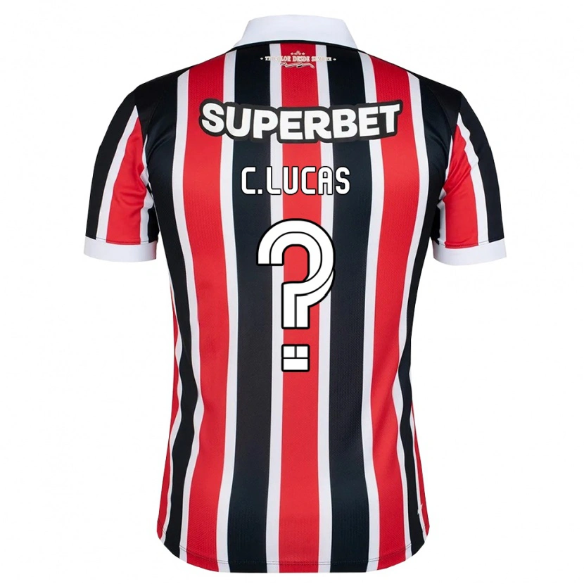 Danxen Criança Camisola Cauã Lucas #0 Vermelho Branco Preto Alternativa 2026/27 Camisa Brasil