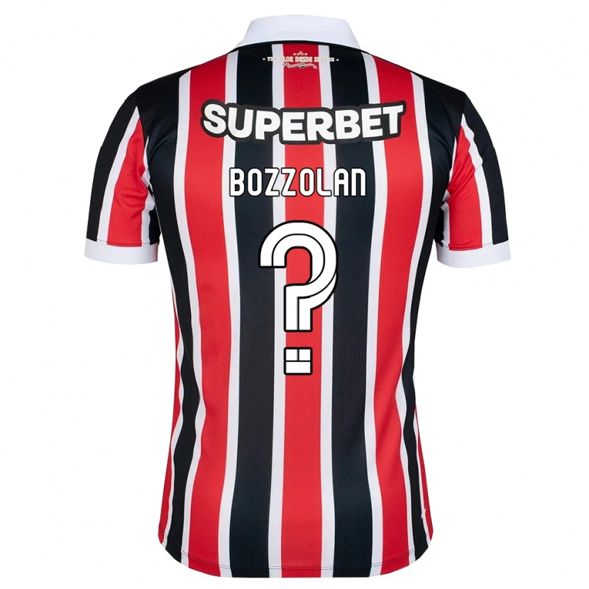Danxen Criança Camisola Gabriel Bozzolan #0 Vermelho Branco Preto Alternativa 2026/27 Camisa Brasil