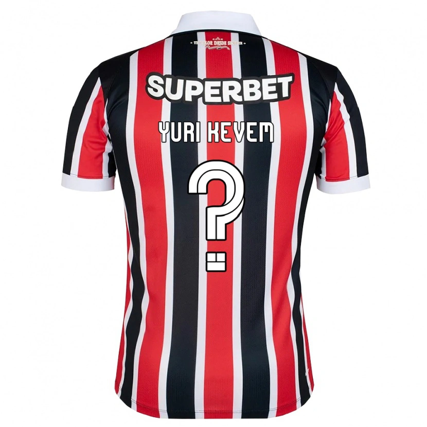 Danxen Criança Camisola Yuri Kevem #0 Vermelho Branco Preto Alternativa 2026/27 Camisa Brasil