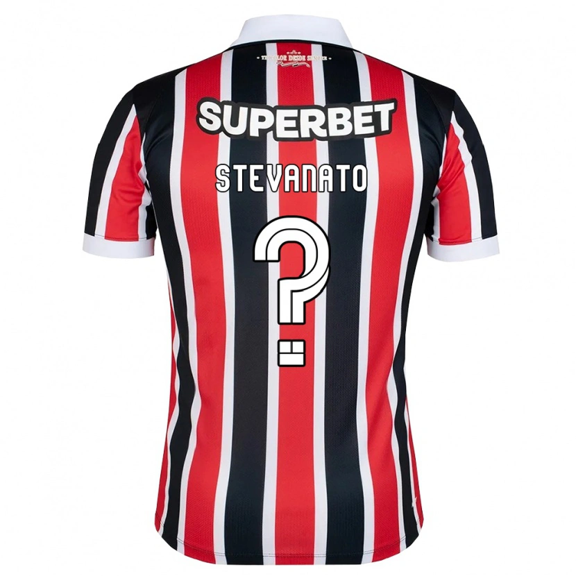 Danxen Criança Camisola Stevanato #0 Vermelho Branco Preto Alternativa 2026/27 Camisa Brasil