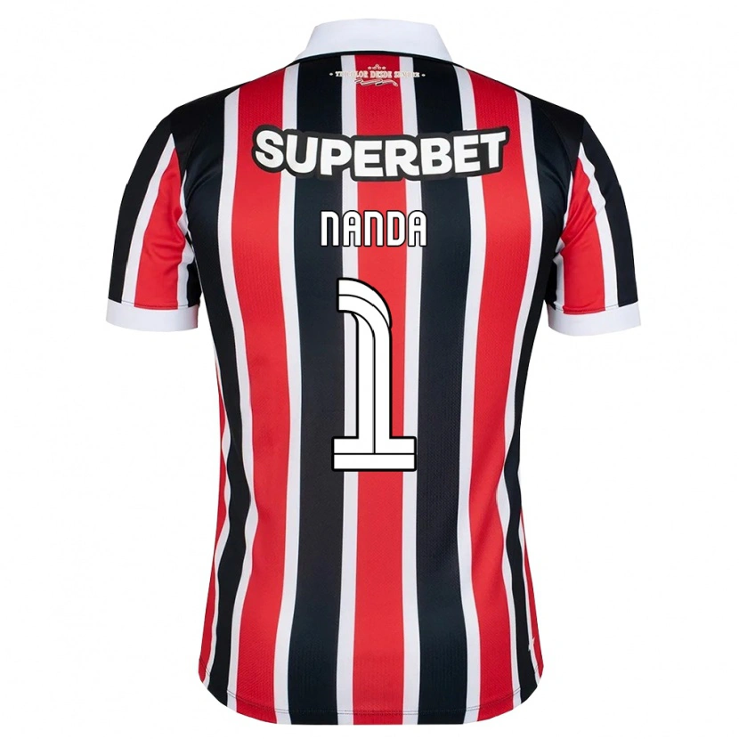 Danxen Criança Camisola Nanda #1 Vermelho Branco Preto Alternativa 2026/27 Camisa Brasil