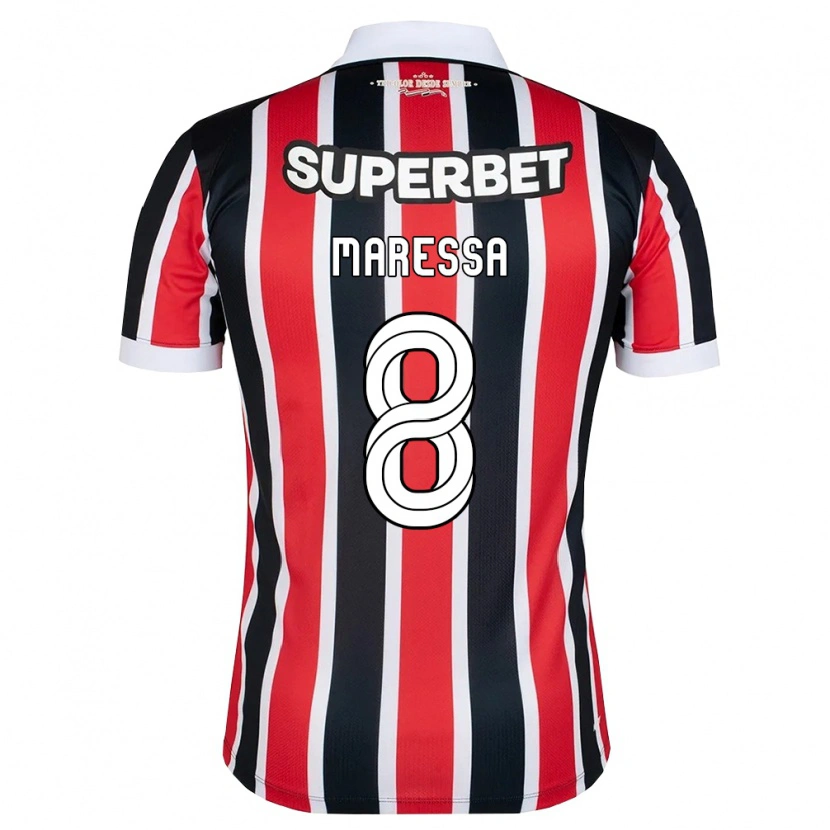 Danxen Criança Camisola Maressa #8 Vermelho Branco Preto Alternativa 2026/27 Camisa Brasil
