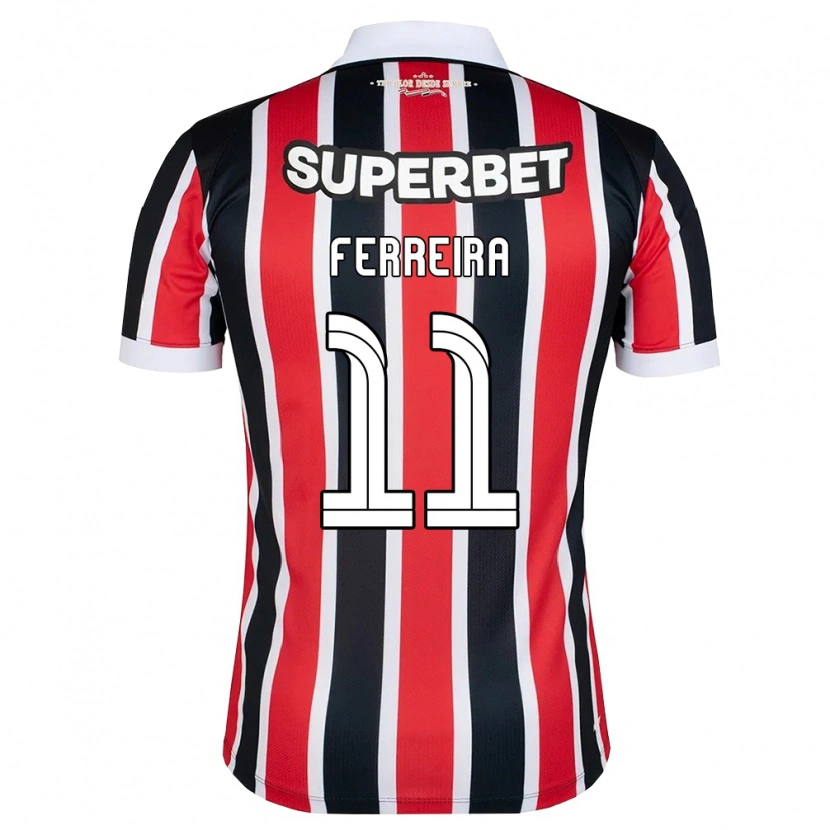 Danxen Criança Camisola Aldemir Dos Santos Ferreira #11 Vermelho Branco Preto Alternativa 2026/27 Camisa Brasil