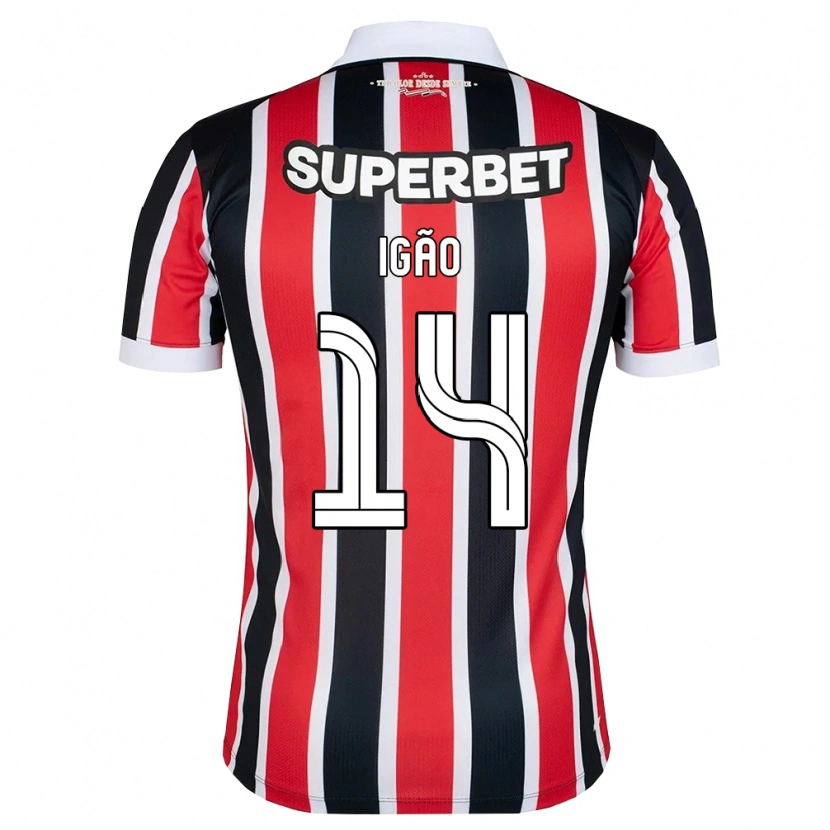 Danxen Criança Camisola Igor Odoni Gomes #14 Vermelho Branco Preto Alternativa 2026/27 Camisa Brasil