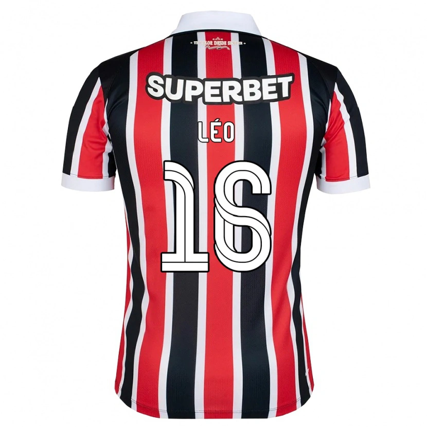 Danxen Criança Camisola Leo #16 Vermelho Branco Preto Alternativa 2026/27 Camisa Brasil