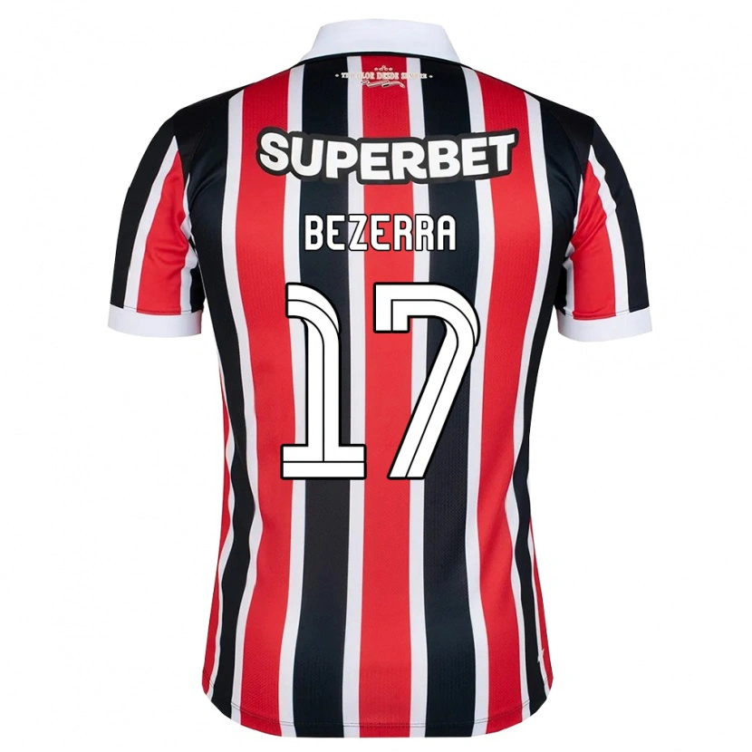 Danxen Criança Camisola Pedro Bezerra #17 Vermelho Branco Preto Alternativa 2026/27 Camisa Brasil