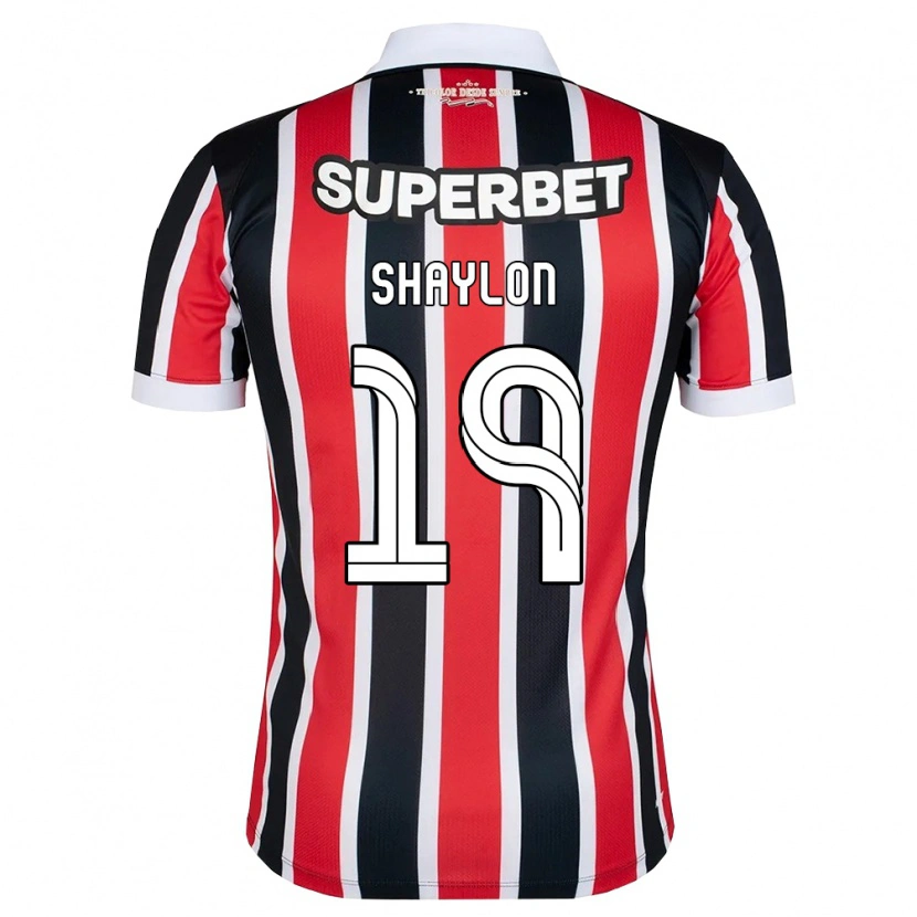 Danxen Criança Camisola Shaylon #19 Vermelho Branco Preto Alternativa 2026/27 Camisa Brasil