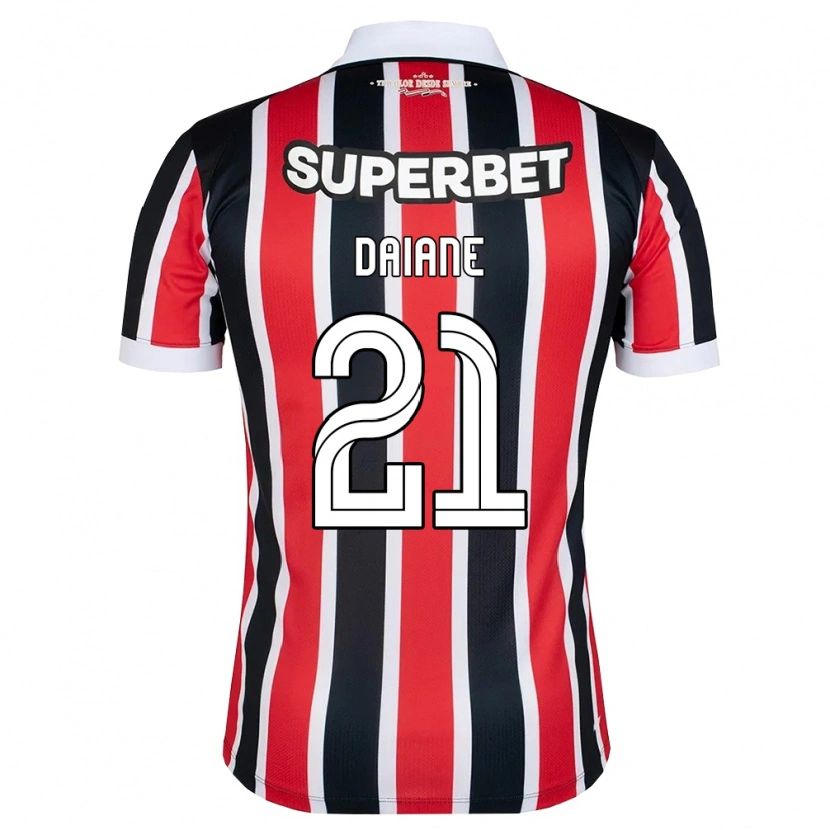 Danxen Criança Camisola Daiane #21 Vermelho Branco Preto Alternativa 2026/27 Camisa Brasil
