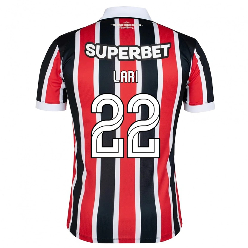 Danxen Criança Camisola Lari #22 Vermelho Branco Preto Alternativa 2026/27 Camisa Brasil