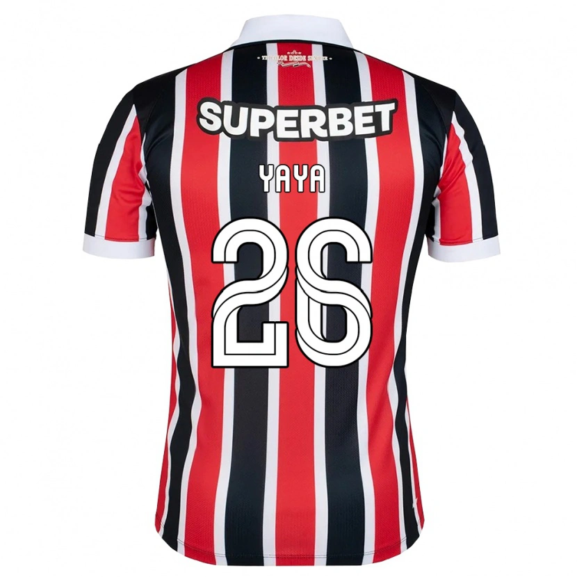 Danxen Criança Camisola Yaya #26 Vermelho Branco Preto Alternativa 2026/27 Camisa Brasil