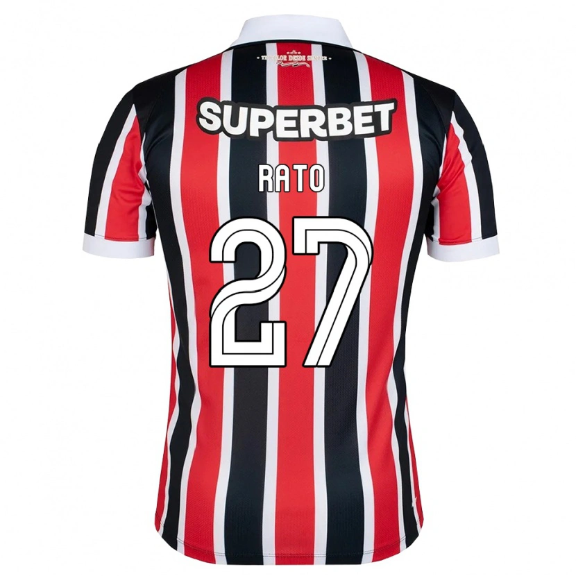 Danxen Criança Camisola Wellington Rato #27 Vermelho Branco Preto Alternativa 2026/27 Camisa Brasil