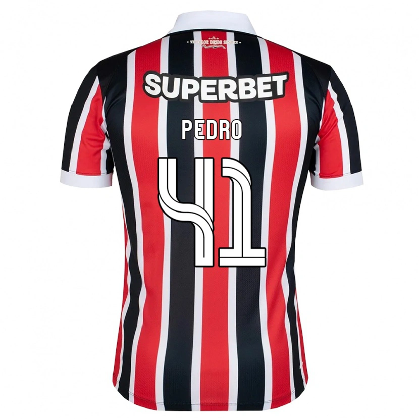 Danxen Criança Camisola João Pedro #41 Vermelho Branco Preto Alternativa 2026/27 Camisa Brasil