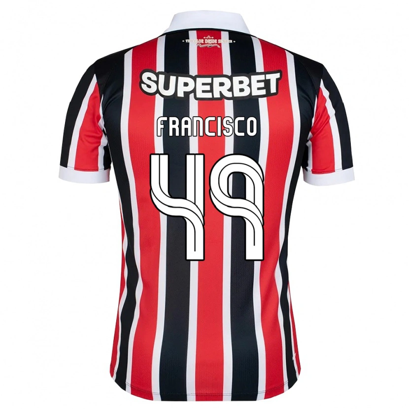 Danxen Criança Camisola Ryan Francisco #49 Vermelho Branco Preto Alternativa 2026/27 Camisa Brasil