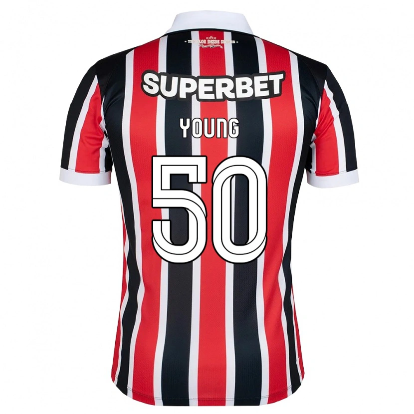 Danxen Criança Camisola Young Navarro Moraes #50 Vermelho Branco Preto Alternativa 2026/27 Camisa Brasil