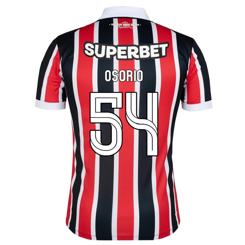 Danxen Criança Camisola Luis Osorio #54 Vermelho Branco Preto Alternativa 2026/27 Camisa Brasil