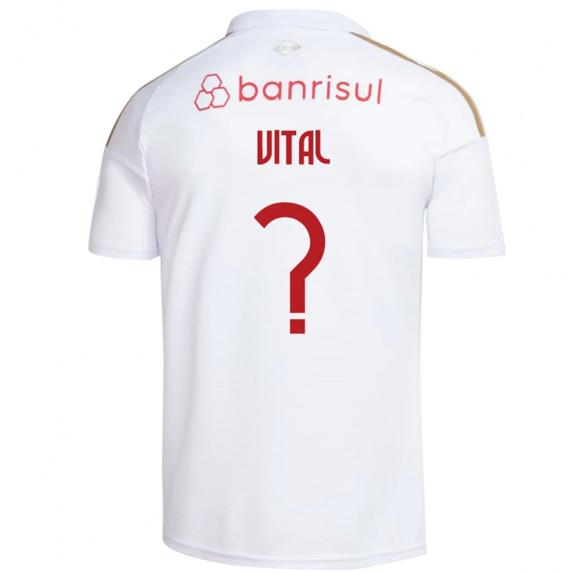 Danxen Criança Camisola Lucas Vital #0 Branco Vermelho Alternativa 2026/27 Camisa Brasil