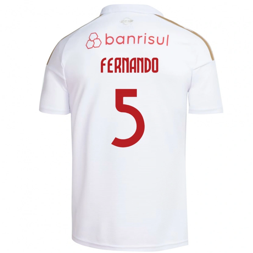 Danxen Criança Camisola Fernando #5 Branco Vermelho Alternativa 2026/27 Camisa Brasil