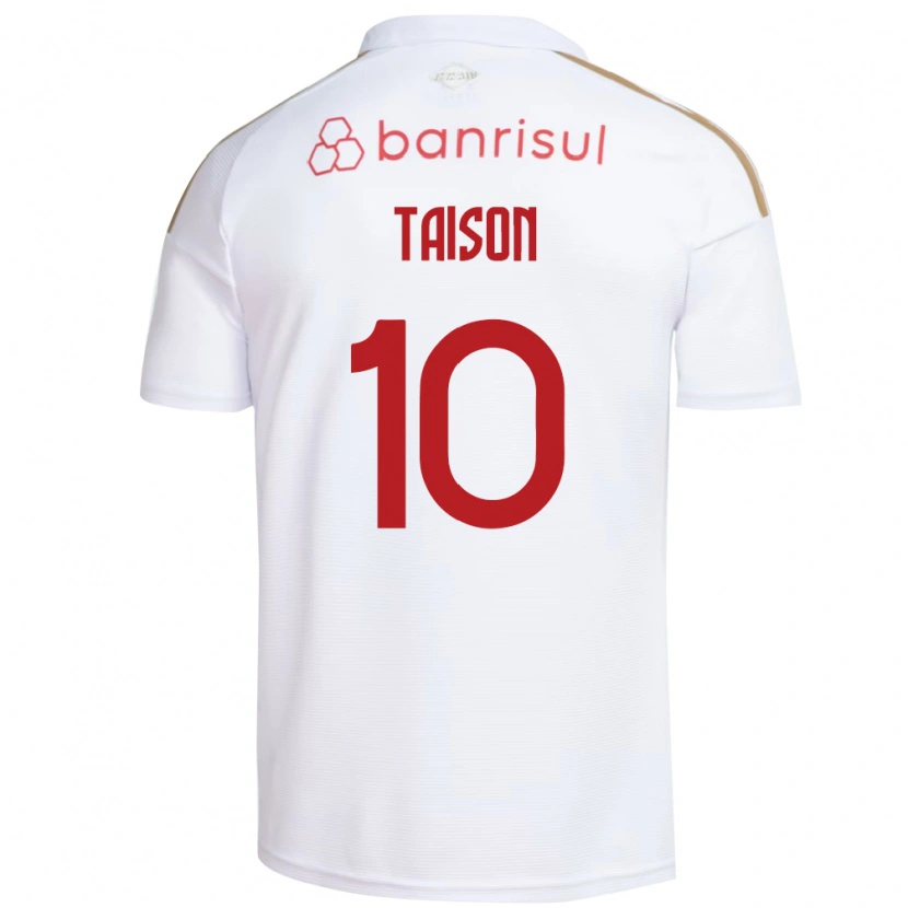 Danxen Criança Camisola Taison #10 Branco Vermelho Alternativa 2026/27 Camisa Brasil