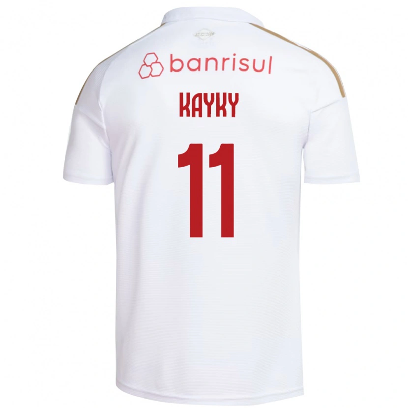 Danxen Criança Camisola Kayky Da Silva Chagas #11 Branco Vermelho Alternativa 2026/27 Camisa Brasil