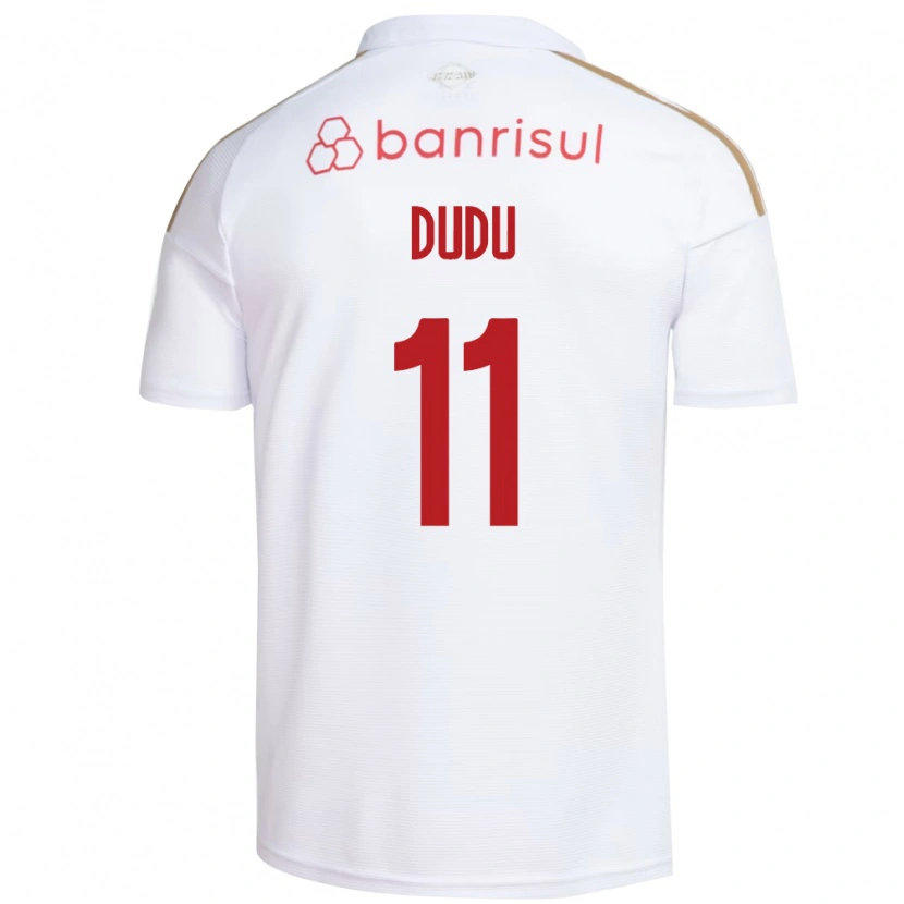 Danxen Criança Camisola Dudu #11 Branco Vermelho Alternativa 2026/27 Camisa Brasil